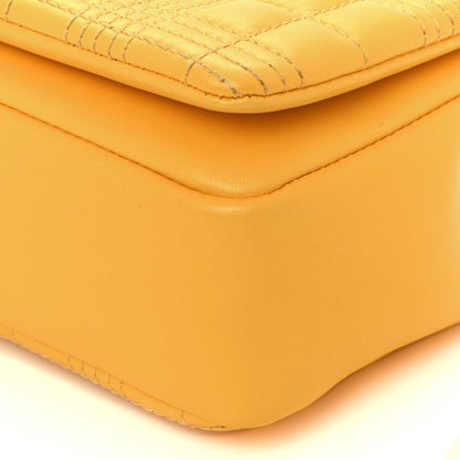 Burberry Lambskin Quilted Small Lola Bag Deep Saffron 10 of 11