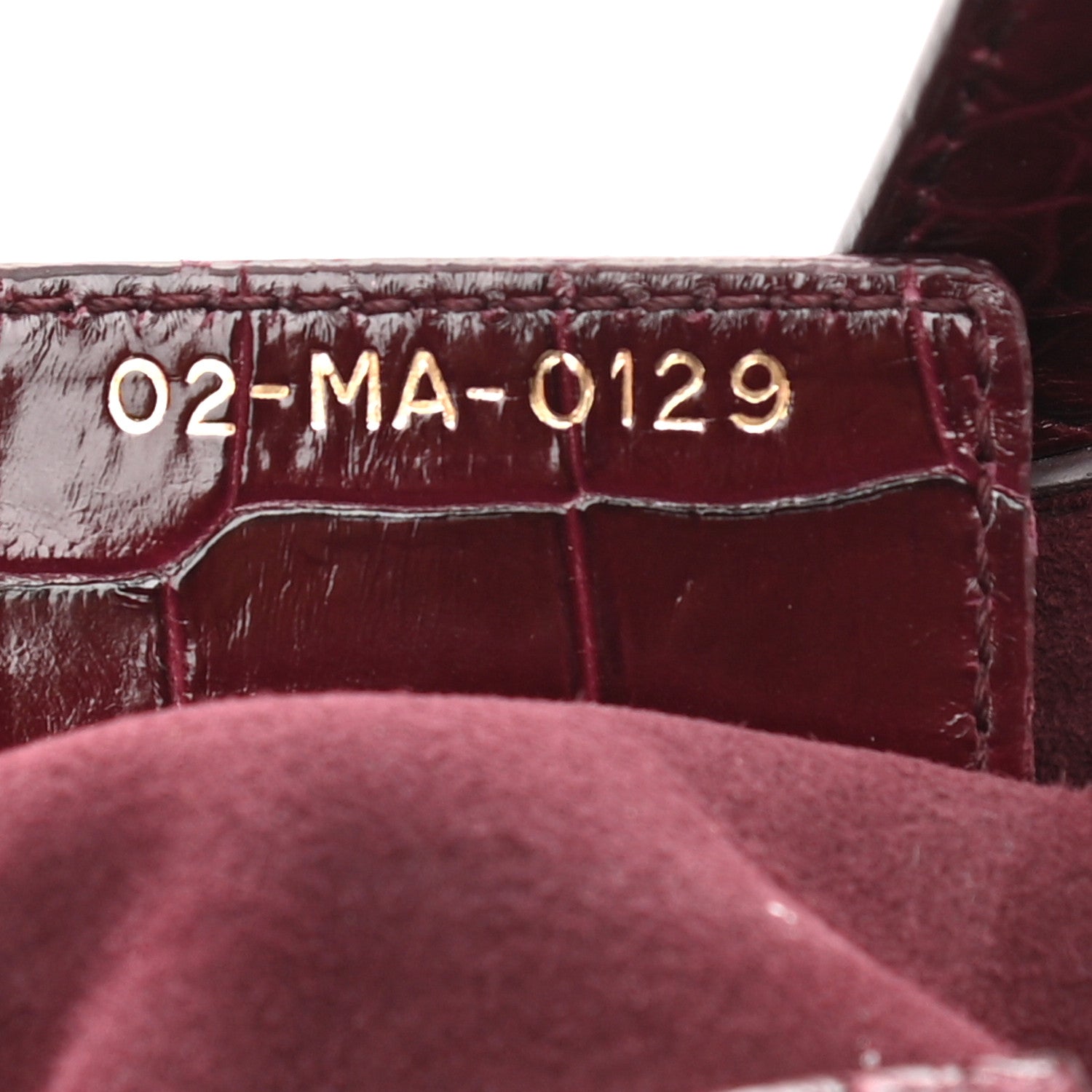 Christian Dior Shiny Alligator Saddle Bag Amaranthe 7 of 9