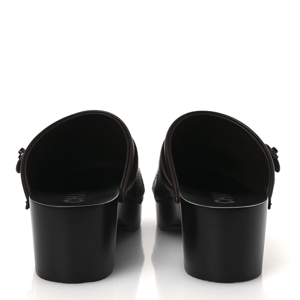 Chanel Calfskin CC Turn Lock Clogs 36 Dark Brown 6 of 12