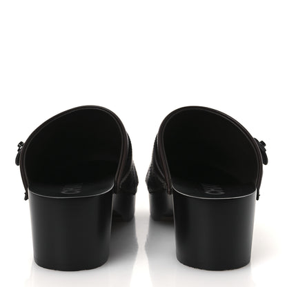 Chanel Calfskin CC Turn Lock Clogs 36 Dark Brown 6 of 12