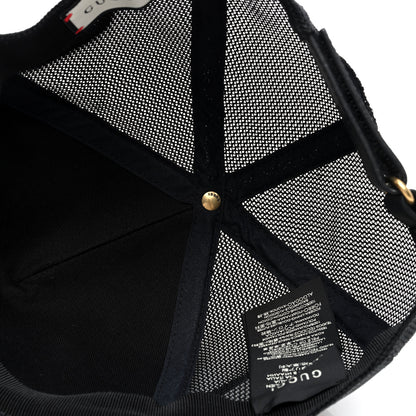 Gucci X SEGA Calfskin GUCCY Stars Baseball Hat L Black Gold 6 of 7