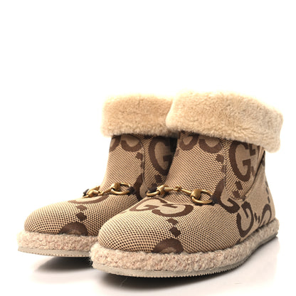Gucci Calfskin Wool Womens Fria Horsebit Ankle Boots New 40 Caramel Butterscotch 3 of 7