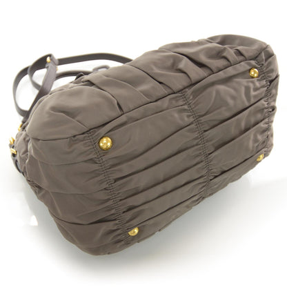 Prada Tessuto Nylon Gaufre Tote Fumo 4 of 7