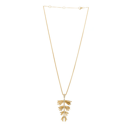 David Yurman 18K Yellow Gold Diamond Angelika Fringe Pendant Necklace 3 of 5