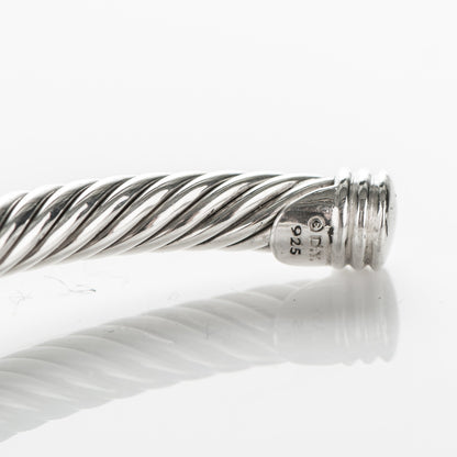 David Yurman Sterling Silver Diamond 4mm X Cable Bracelet 4 of 5