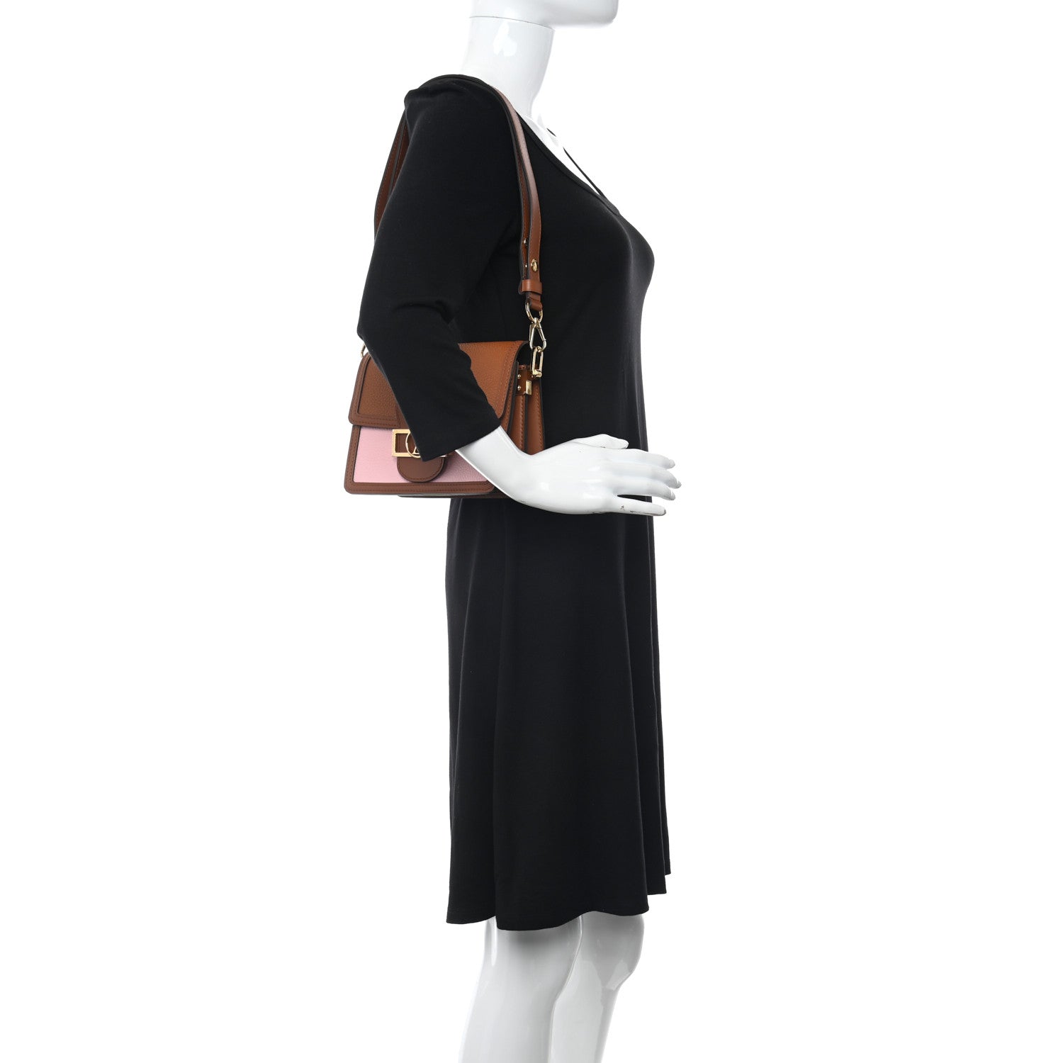 Louis Vuitton Taurillon Mini Dauphine Pink 2 of 13