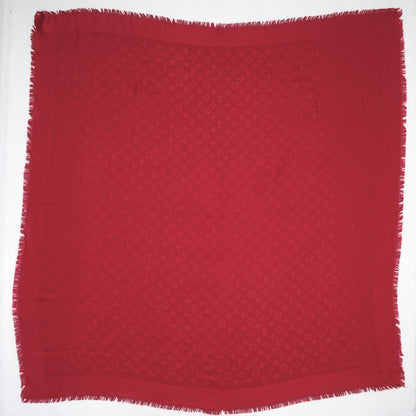 Louis Vuitton Silk Wool Monogram Shawl Pomme D'Amour 3 of 6
