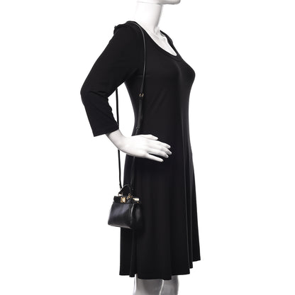 Fendi Nappa Micro Peekaboo Iconic Satchel Black 2 of 11