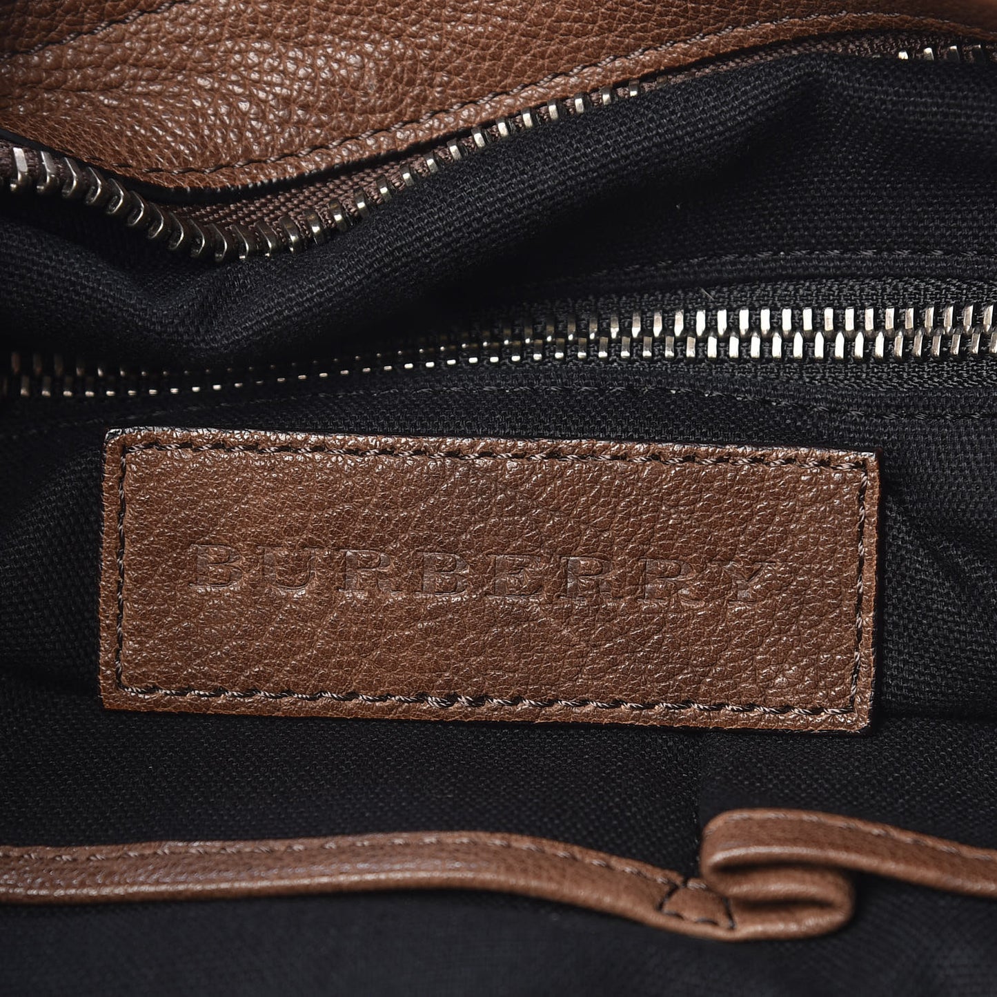 Overdyed Canvas House Check Flat Crossbody Messenger Bag Dark Brown