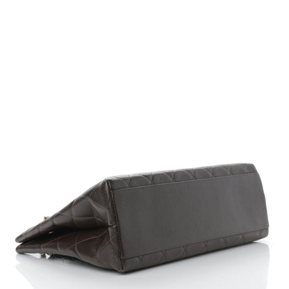 Chanel Caviar Quilted Shopper Tote Dark Brown 3 of 13