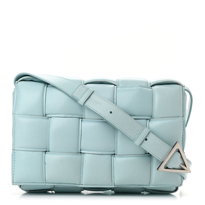 Bottega Veneta Paper Calfskin Maxi Intreccio Padded Cassette Crossbody Bag Ice 1 of 10