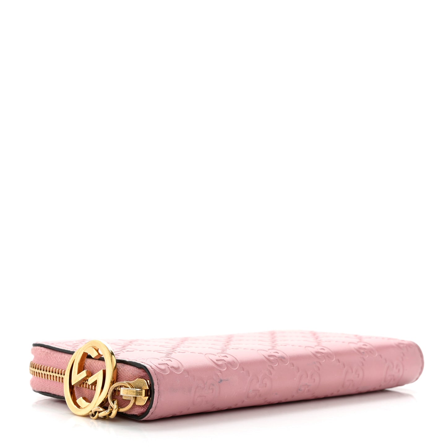 Guccissima Icon Zip Around Wallet Carmine Rose