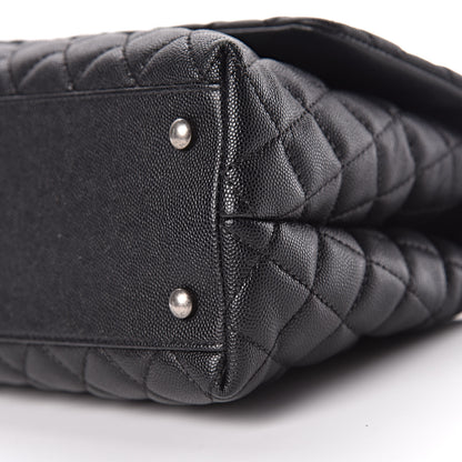 Chanel Caviar Lizard Quilted Small Coco Handle Flap Black 10 of 10