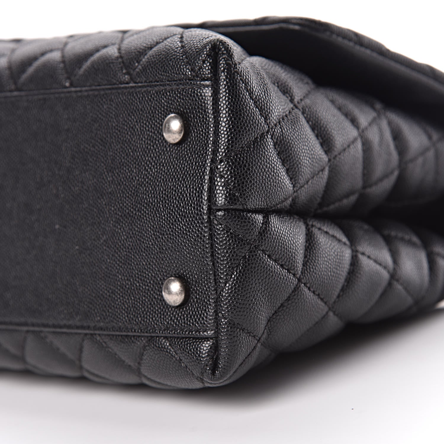 Chanel Caviar Lizard Quilted Small Coco Handle Flap Black 10 of 10