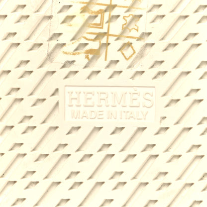 Hermes Swift Printed Peinture Fraiche Quicker Sneakers 36.5 White Orange 8 of 12