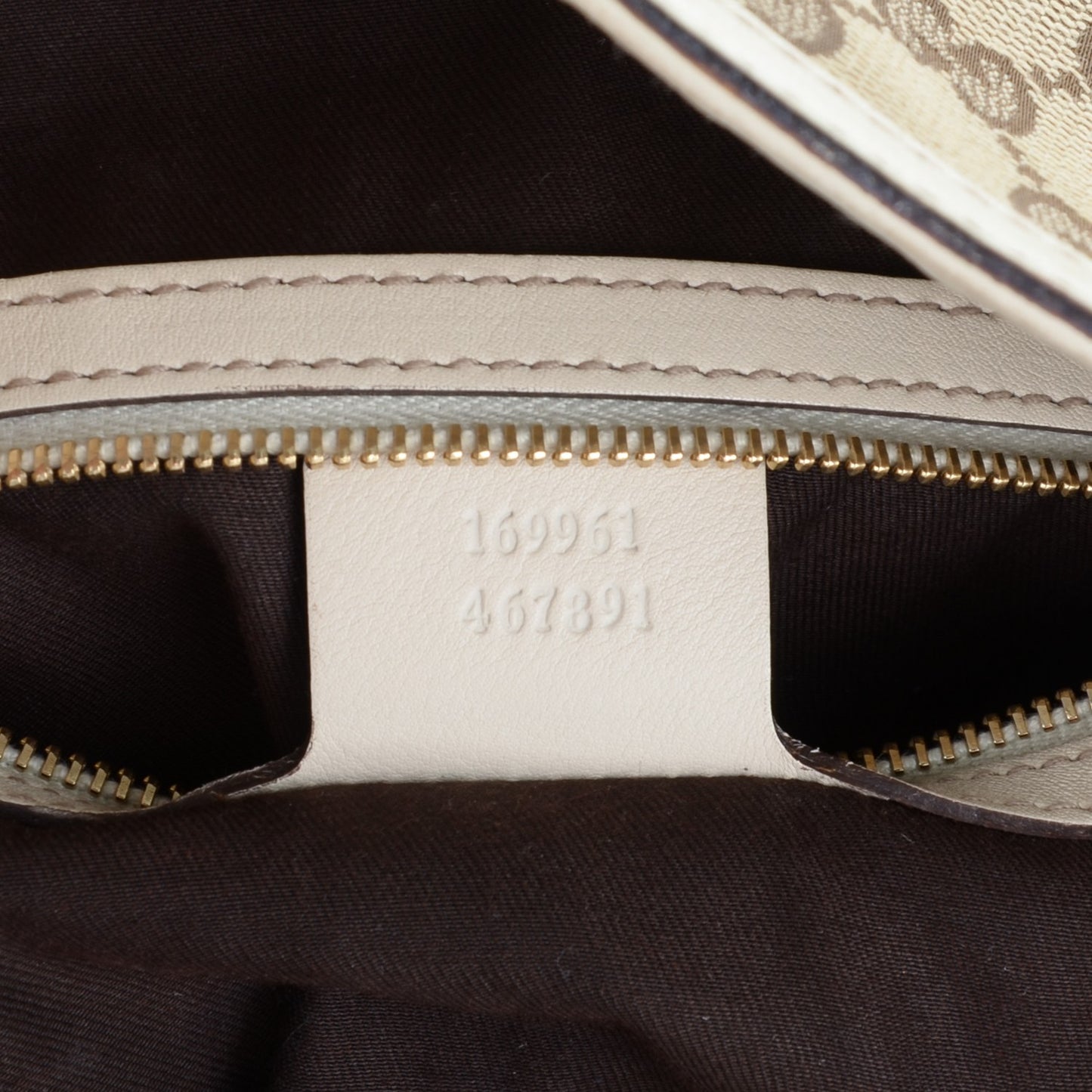 Monogram Medium Peggy Bamboo Top Handle Bag Off White