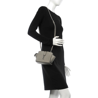 Saint Laurent Calfskin Monogram Toy Cabas Fog 2 of 8