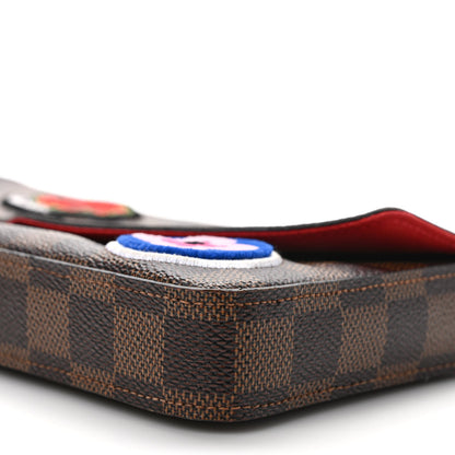 Louis Vuitton Damier Ebene LV Stories Pochette Felicie Chain Wallet 8 of 8