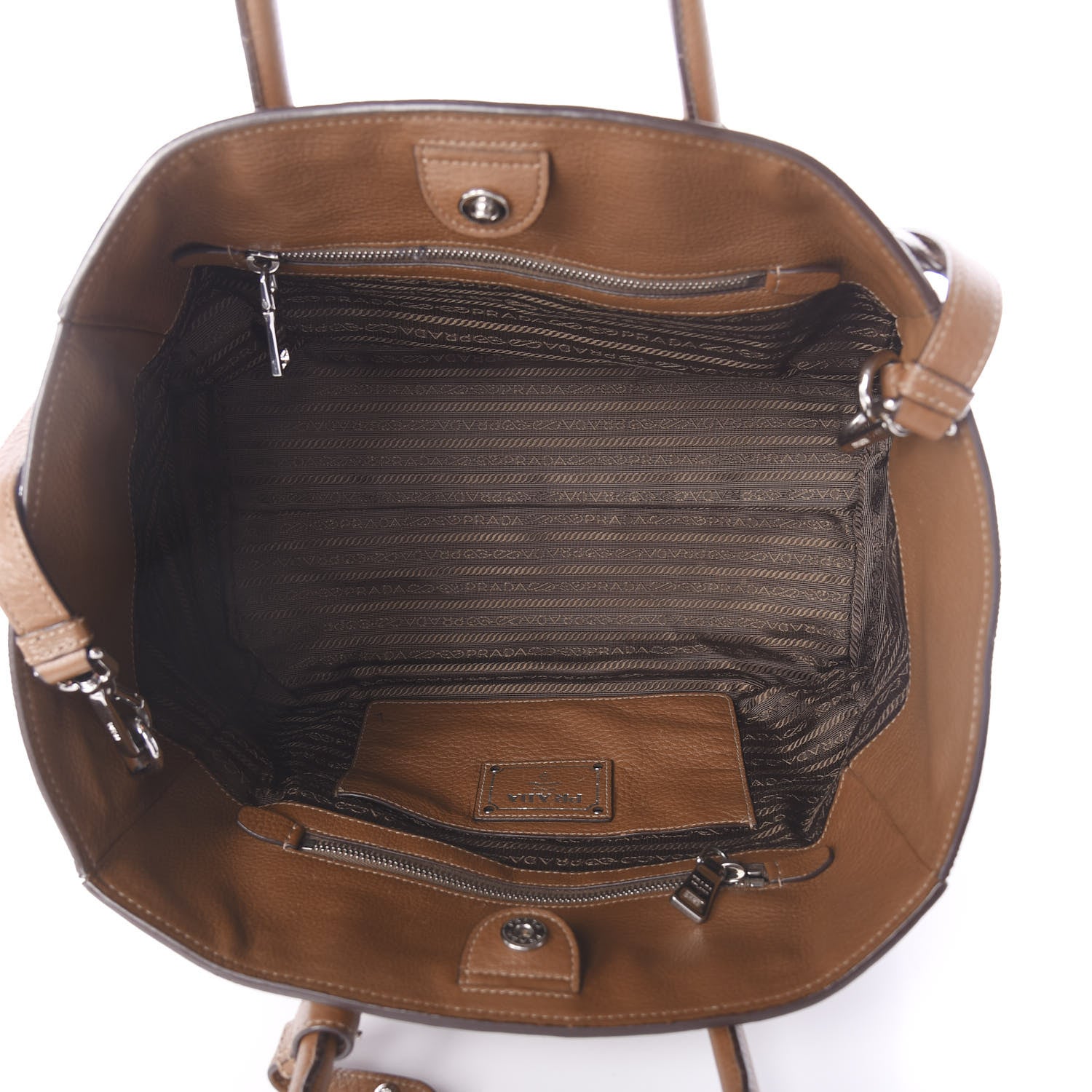 Prada Vitello Daino Shopping Tote Cannella 6 of 10