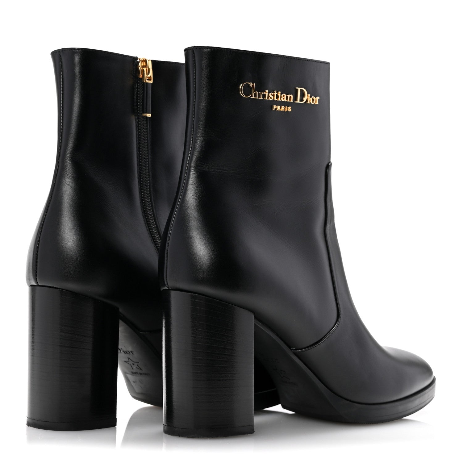 Christian Dior Calfskin D-Town Ankle Boots 38 Black 5 of 10
