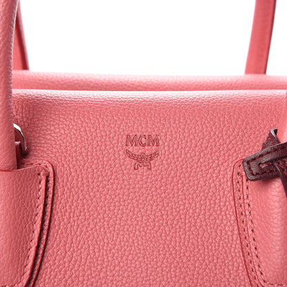 MCM Grained Calfskin Medium Milla Tote Pink 7 of 12
