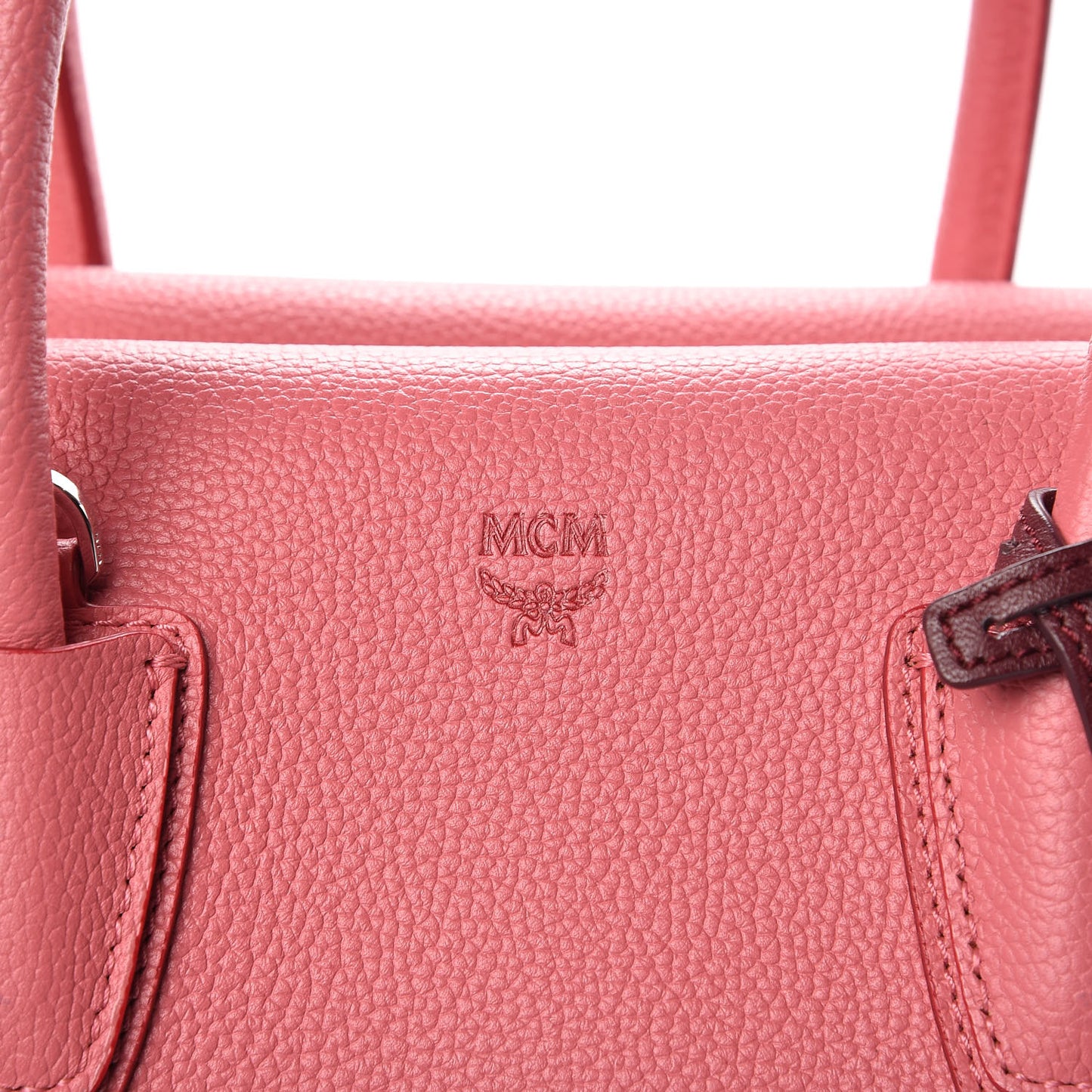 Grained Calfskin Medium Milla Tote Pink