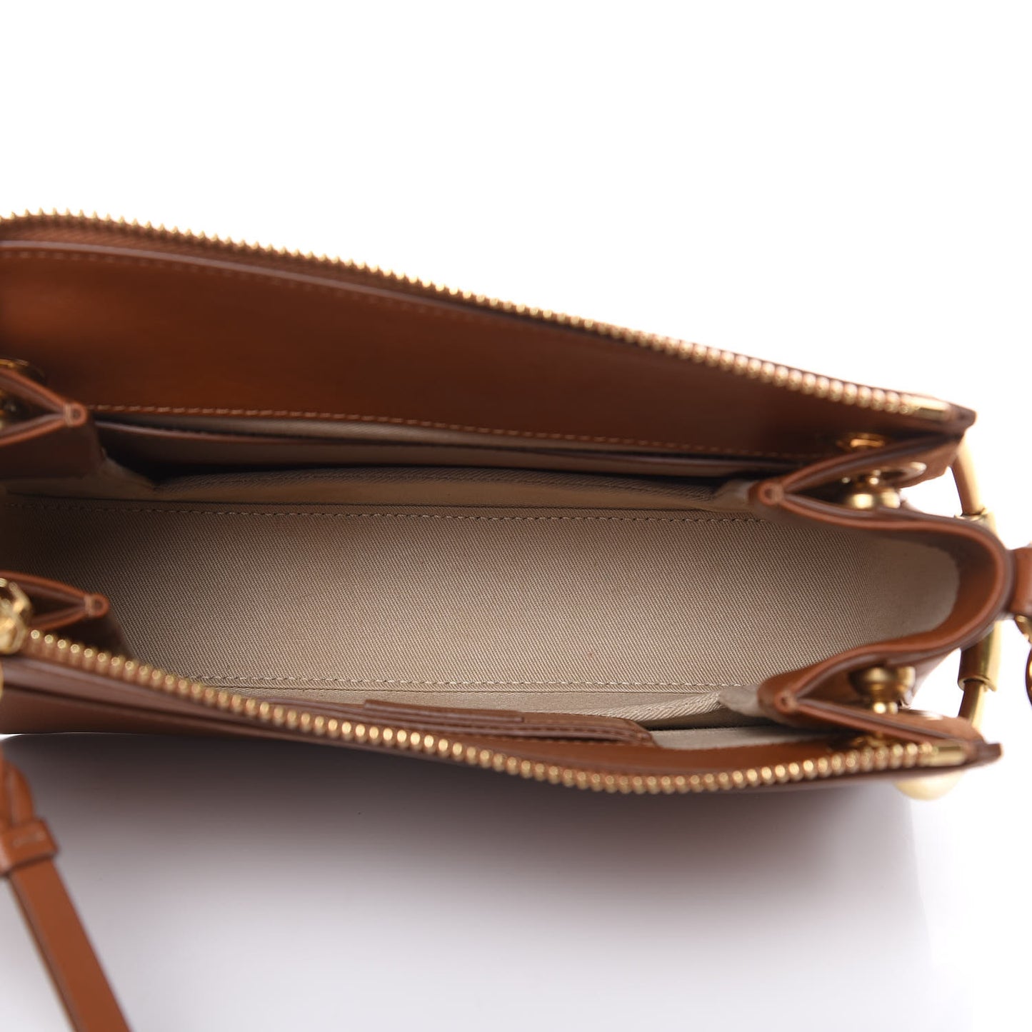 Calfskin Suede Small Roy Bag Caramel