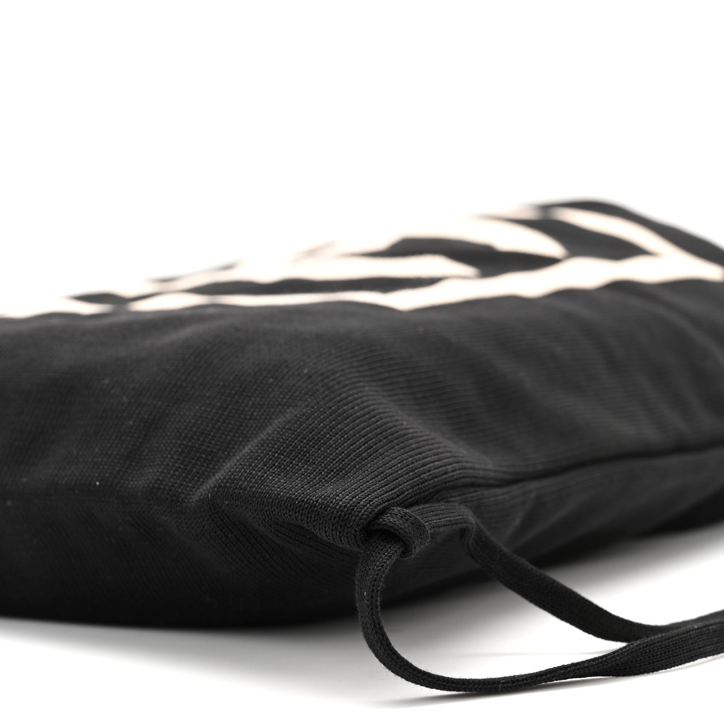 Cotton CC Drawstring Sport Line Backpack Black