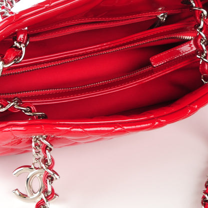 Chanel Patent Quilted Small Just Mademoiselle Bowling Bag Red 5 of 7