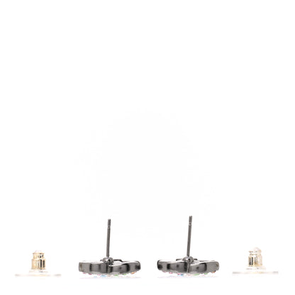 Chanel Ruthenium Crystal CC Earrings Multicolor 3 of 5