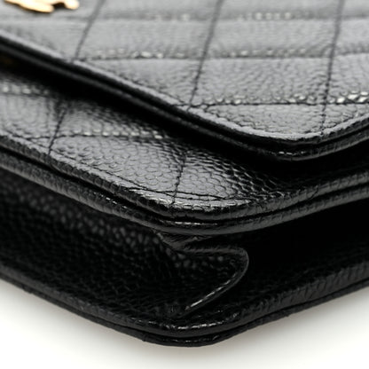 Chanel Caviar Quilted Wallet on Chain WOC Black 9 of 9