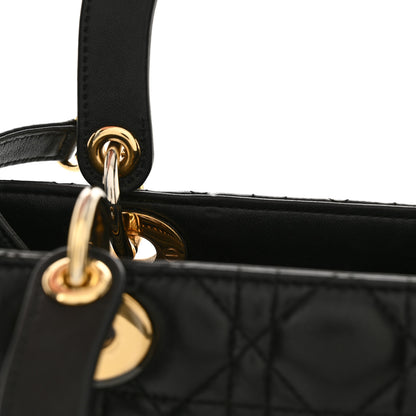 Christian Dior Lambskin Cannage Medium Lady Dior Black 11 of 13