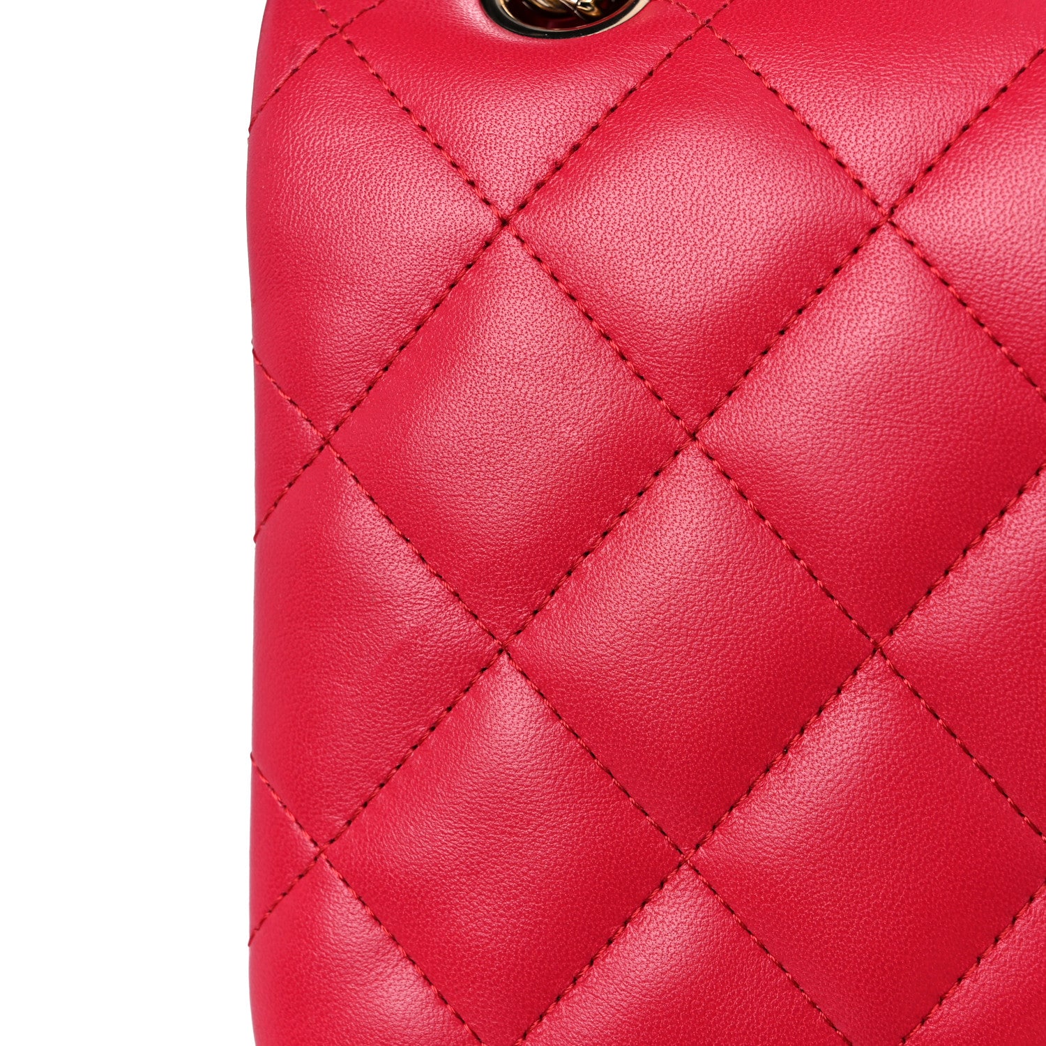 Chanel Lambskin Quilted Jumbo Double Flap Red 16 of 17