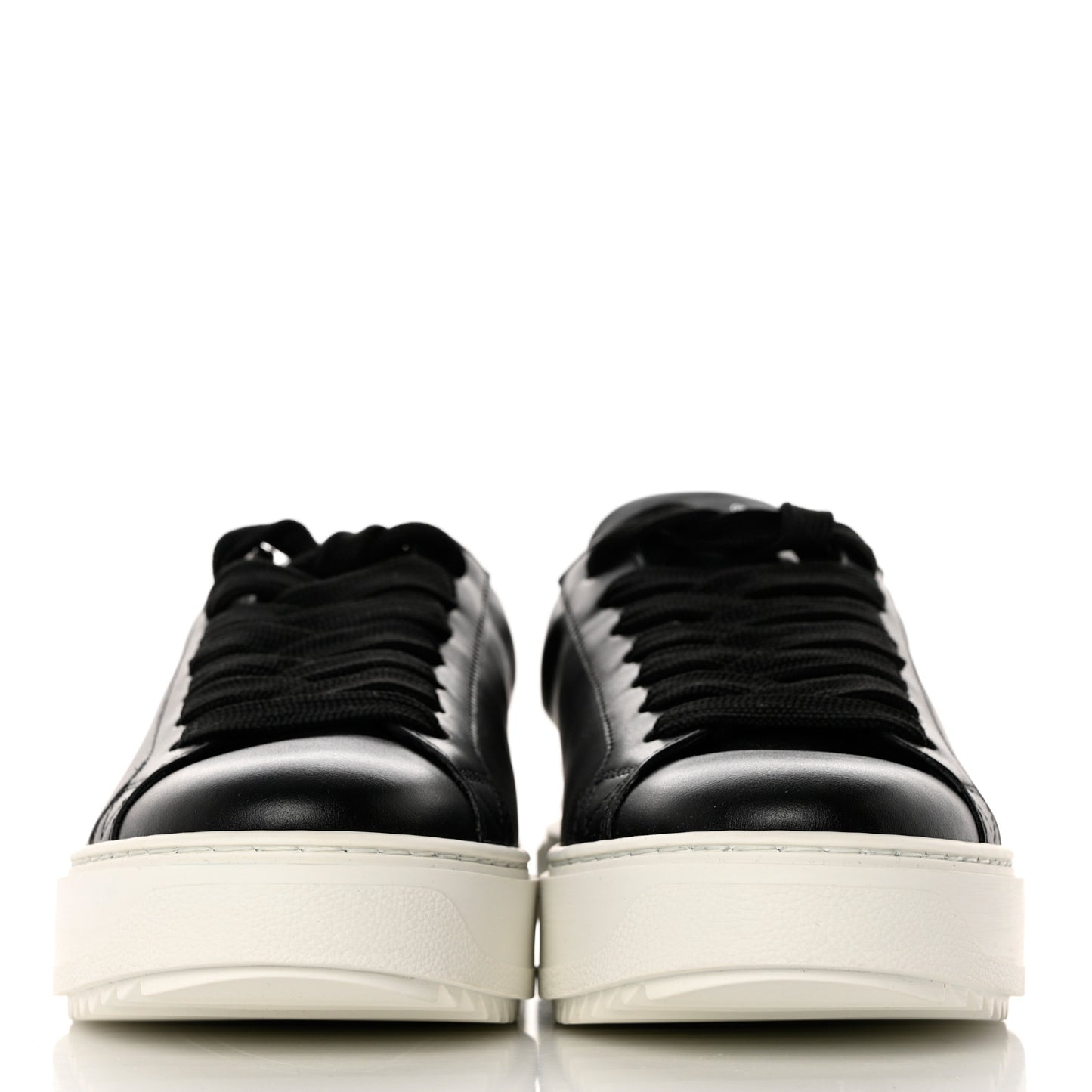 Calfskin Time Out Sneakers 38 Black