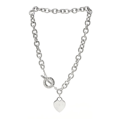 Tiffany Sterling Silver Heart Tag Toggle Necklace 2 of 6