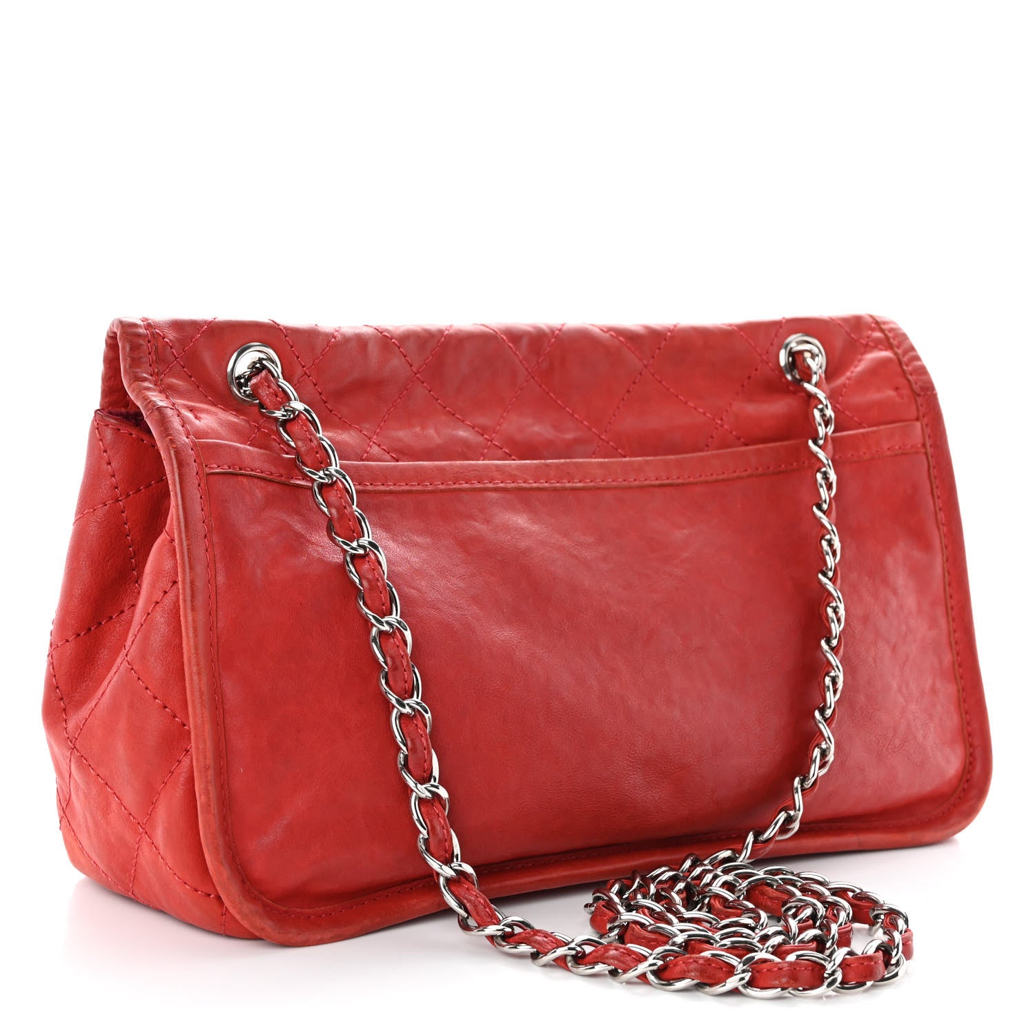 Chanel Grained Calfskin Medium Natural Beauty Flap Red 3 of 13