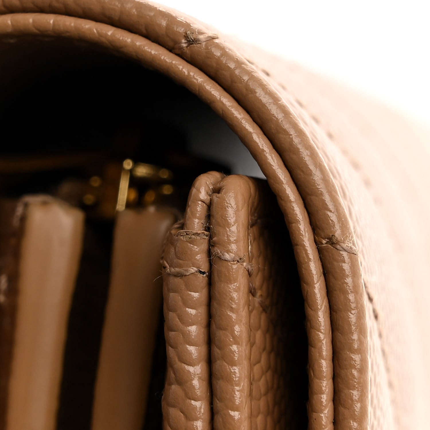 Saint Laurent Grain De Poudre Matelasse Chevron Monogram Flap Wallet Cork 11 of 12