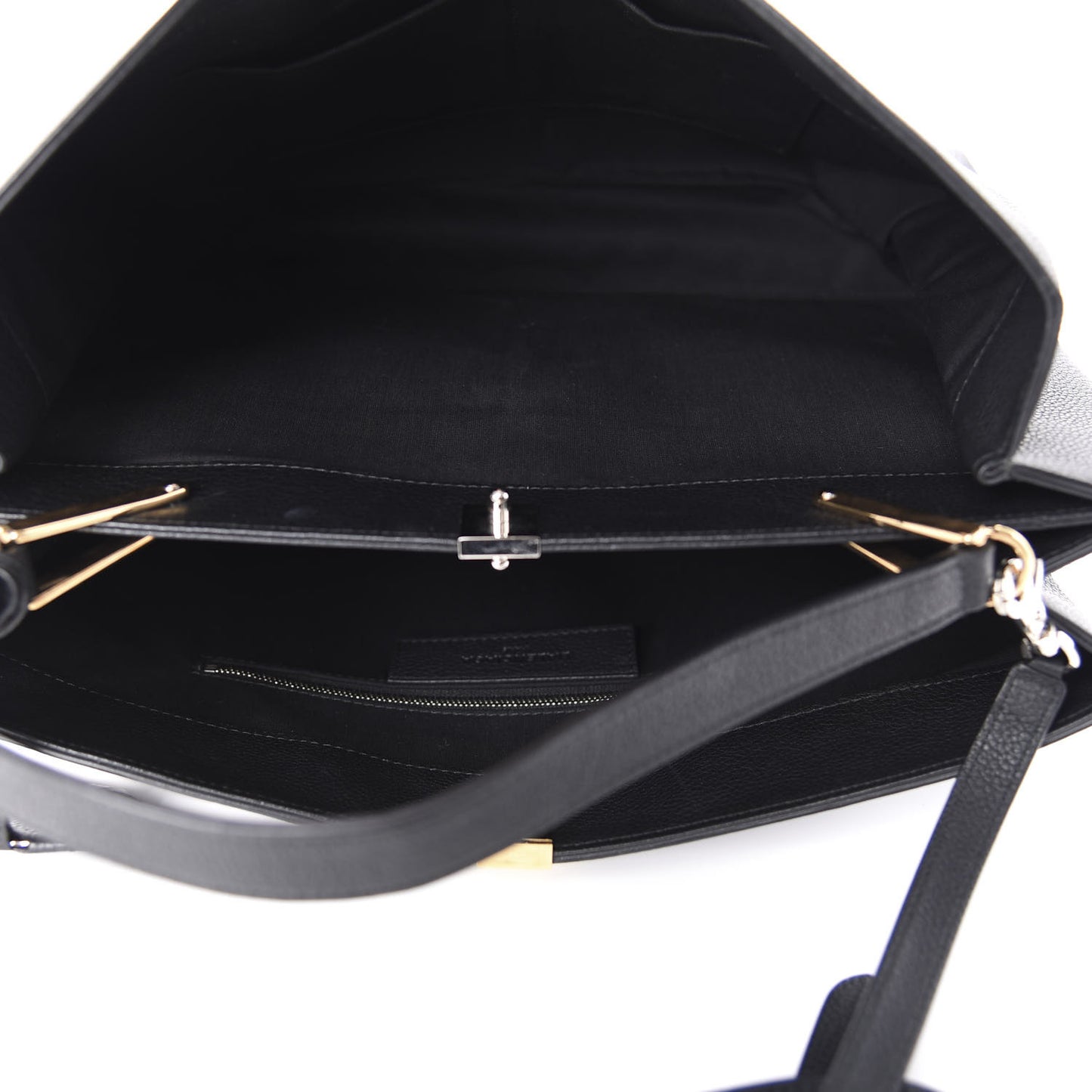 Calfskin Le Dix Soft Cabas M Shoulder Bag Black