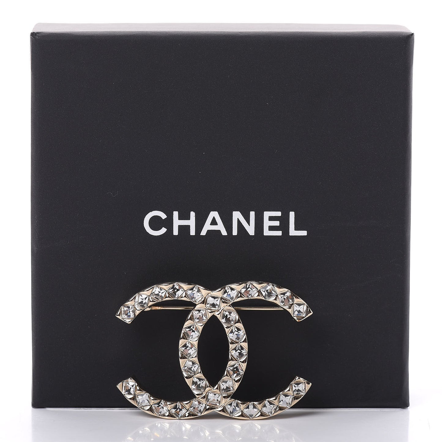Baguette Crystal High Society CC Brooch Gold