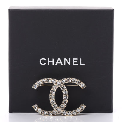Chanel Baguette Crystal High Society CC Brooch Gold 5 of 5