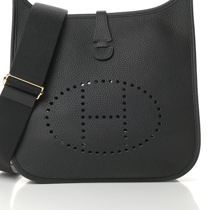 Hermes Taurillon Clemence Evelyne III PM Black 8 of 11