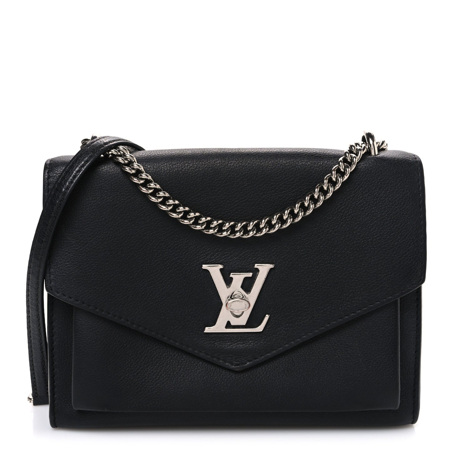 Soft Calfskin Mylockme Chain Bag BB Black
