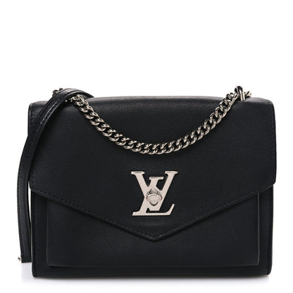 Louis Vuitton Soft Calfskin Mylockme Chain Bag BB Black 1 of 11