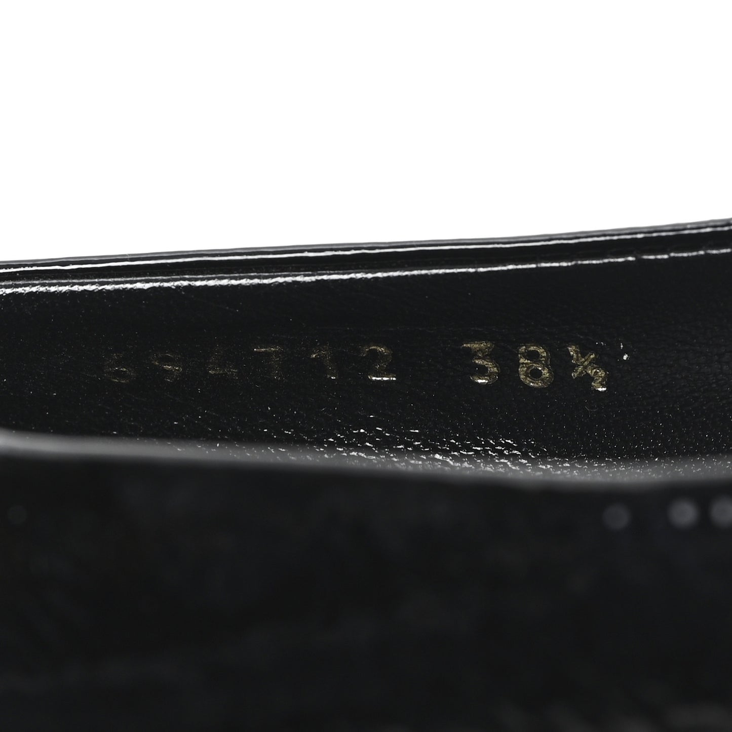 Shiny Calfskin BB Square Knife 80mm Pumps 38.5 Black
