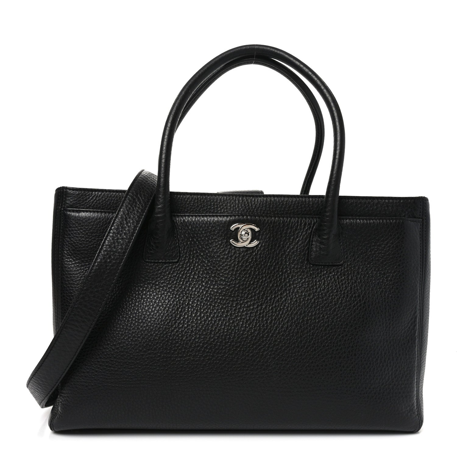 Chanel Calfskin Cerf Executive Shopper Tote Black 1 of 11