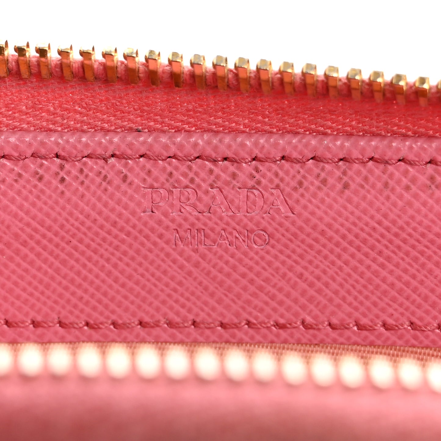 Saffiano Metal Zip Around Wallet Begonia