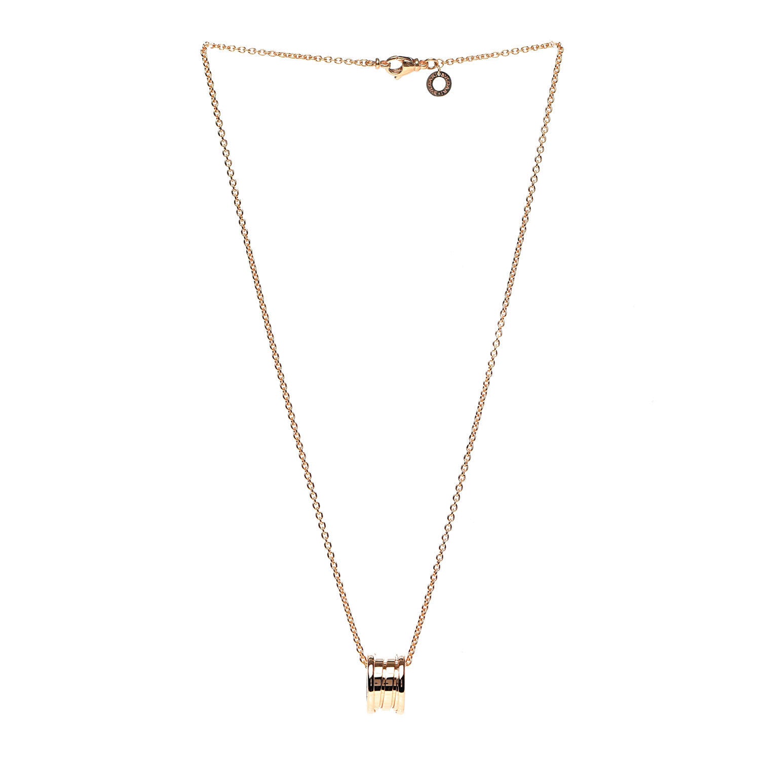Bulgari 18K Rose Gold B.Zero1 Pendant Necklace 3 of 6