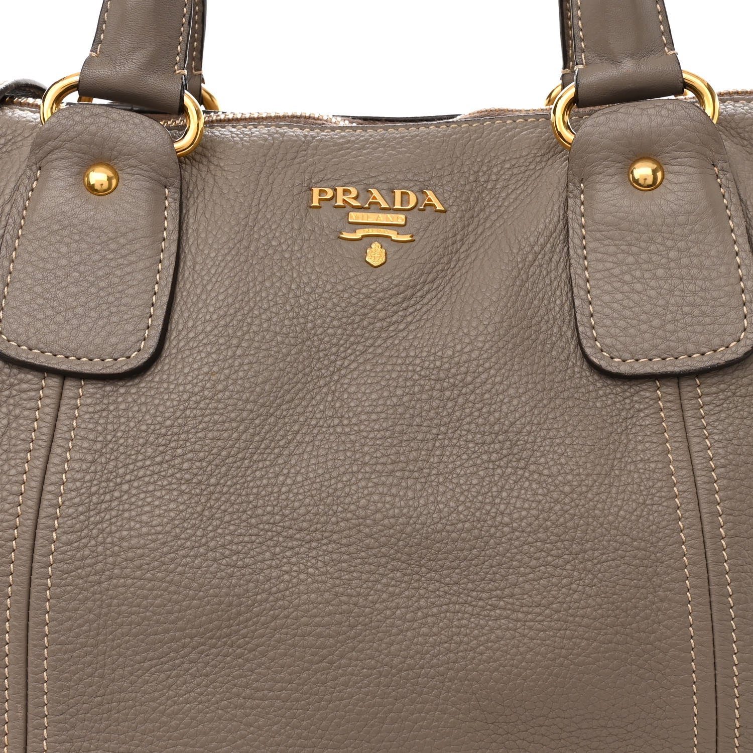 Prada Vitello Daino Shoulder Bag Argilla 9 of 16