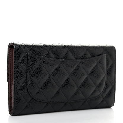 Chanel Caviar Quilted Large Flap Wallet Black 2 of 4