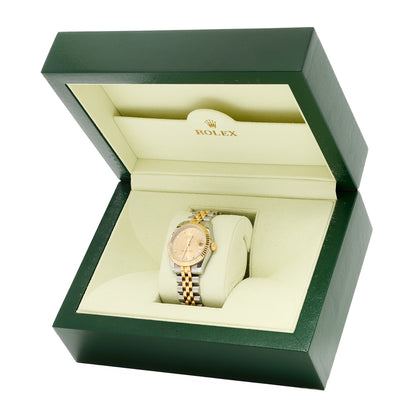 Rolex Stainless Steel 18K Yellow Gold Diamond 31mm Oyster Perpetual Datejust Watch Champagne 178273 5 of 5